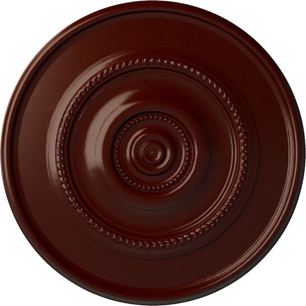 Ekena Millwork Dylar Ceiling Medallion (Fits Canopies up to 6 1/4"), Hand-Painted Brushed Mahogany, 30"OD x 2 1/4"P CM30DYBMF - main